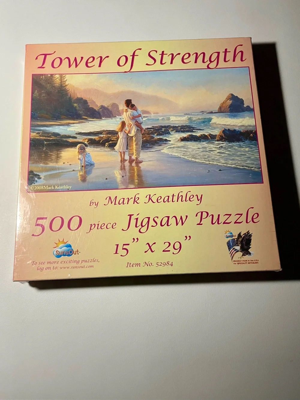 SunsOut Tower of Strength 500 pc Puzzle Mark Keathley Panoramic NEW Sealed Dent